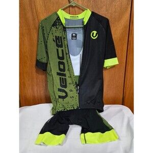 Veloce Speedwear Cycling Jersey & Riding Shorts Shirt: L & Shorts M READ